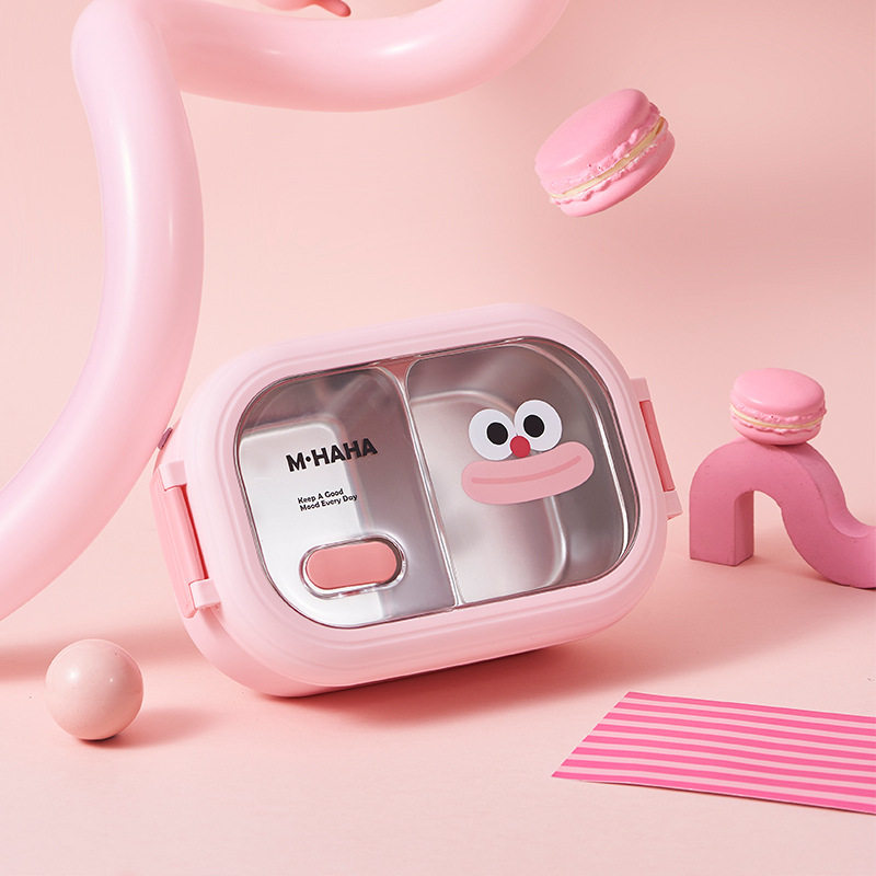 小学生专用水果盒外出水果分装便当盒保鲜盒儿童不锈钢分格饭盒