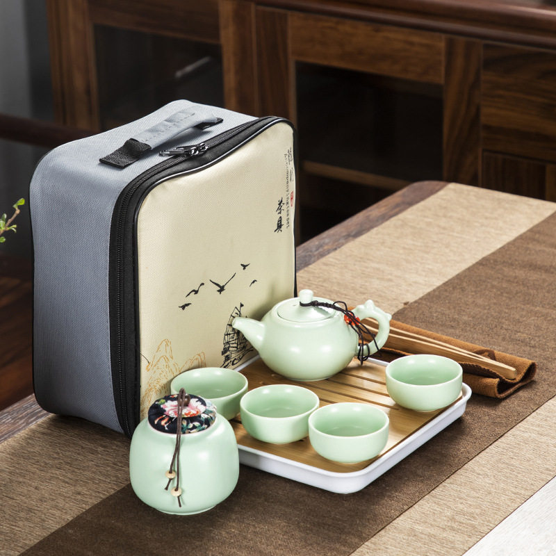 定窑旅行茶具套装便携收