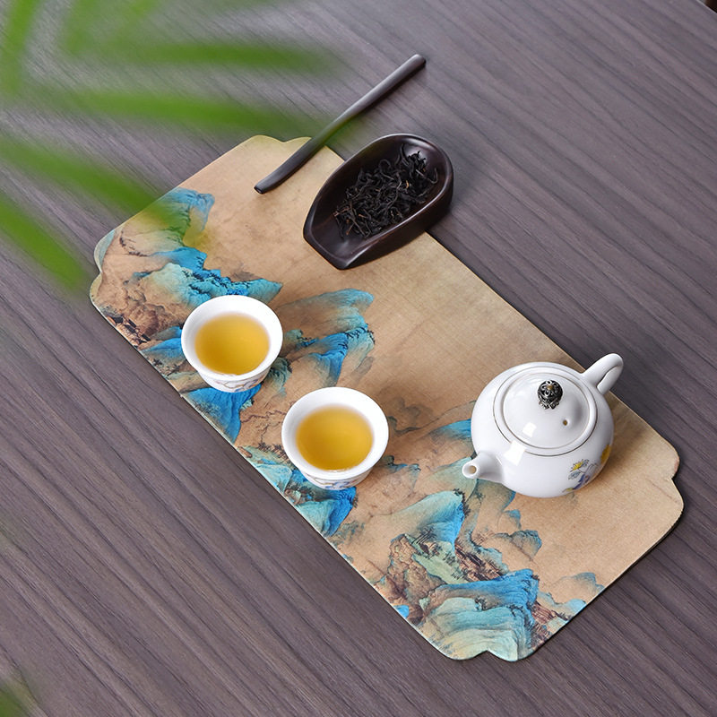 茶盘垫茶席防水茶巾茶布