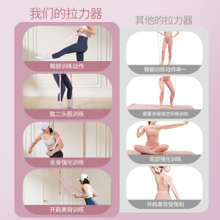 多功能拉力绳拉力带开肩美背健身弹力带拉力器女士开背士练背挂门