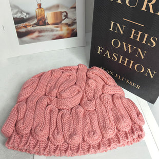 多巴胺脑子帽子女秋冬手工搞怪脑花针织帽男保暖毛线帽月子冷帽潮