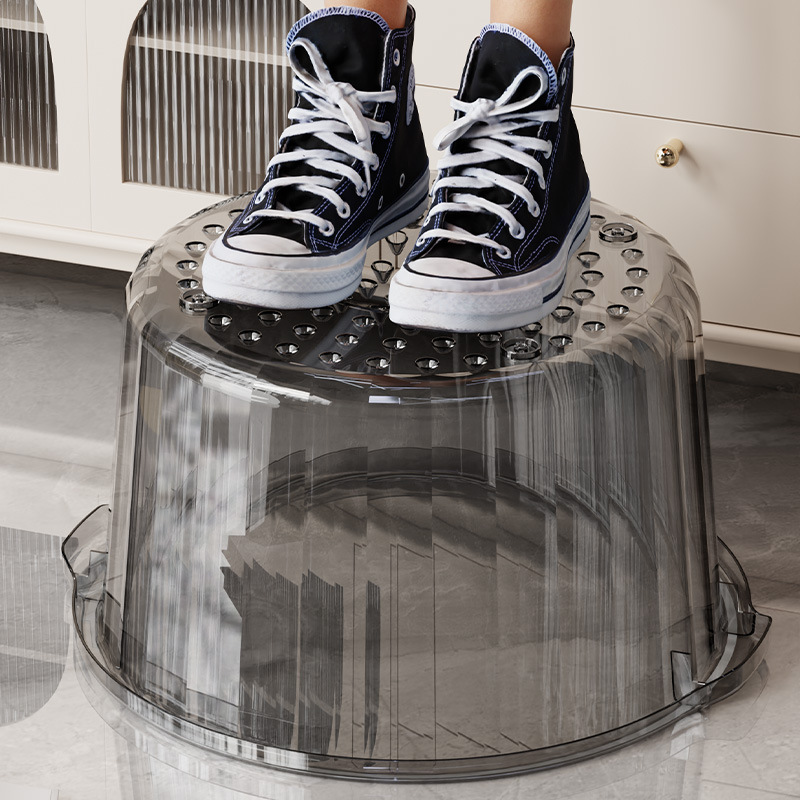 泡脚桶 带脚底按摩足浴盆家用高透明塑料PET高深洗脚大号泡脚桶盆