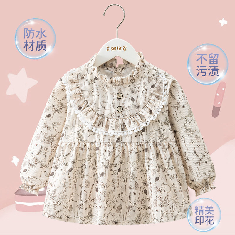 儿童罩衣宝宝吃饭围兜围裙女公主防水防脏洋气秋冬婴儿小孩反穿衣,童装/婴儿装/亲子装,反穿衣/罩衣,淘宝优惠券,粉丝福利购,淘宝优惠卷