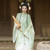 原创明制云肩汉服女2025新款 春夏季 马面裙长衫 柒玥瑾_昙花月 古装