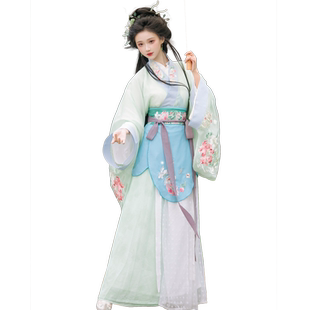 柒玥瑾_洛神 原创魏晋制汉服女2025新款春夏改良围裳交领襦裙古装