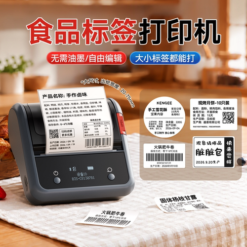 大尺寸食品标签打印机/无需油墨