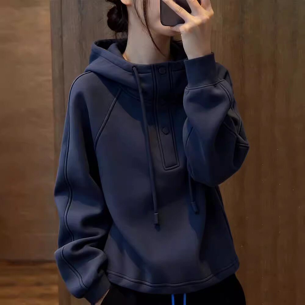 连帽卫衣女春秋2026新款慵懒风减龄显瘦宽松休闲内搭打底帽衫上衣