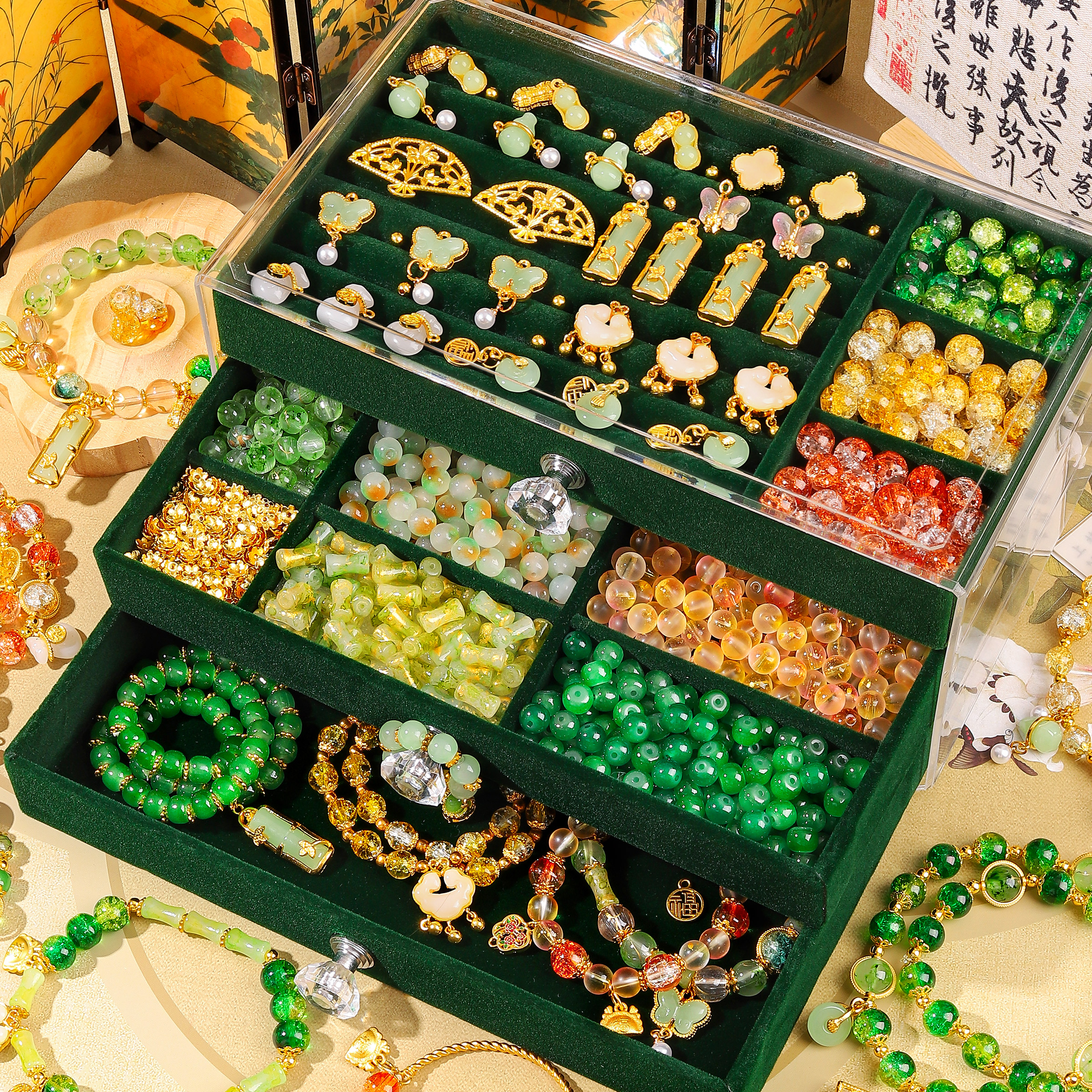 12岁女孩串珠礼盒手工diy手链材料小女生饰品首饰礼盒小学生手链