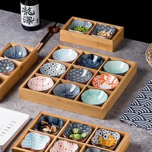 日式网红九宫格火锅餐具盘分格餐盘烤肉拼盘托盘调味碟子印制logo