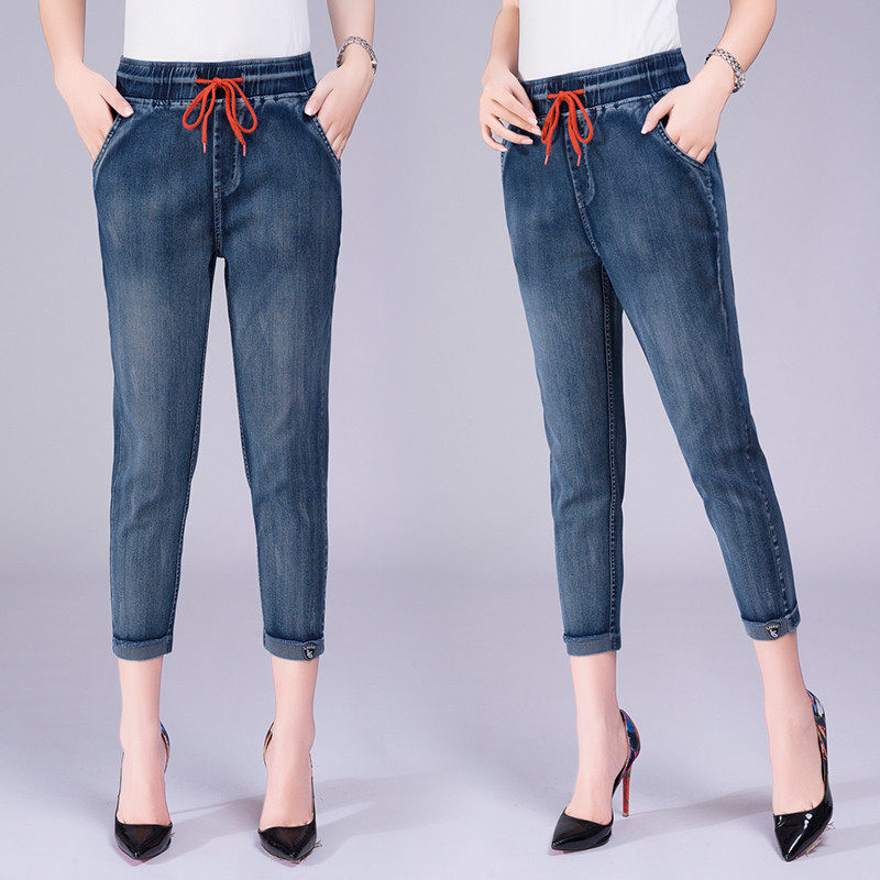 Summer wear 7 pants Jeans Middle-aged person Pants 30-40 Auntie 50 Woman Mom outfit Thin section shortsin the Women's clothing/Boutique , Jeans  category - from Buy2taobao.com to provide professional Taobao agent buy service