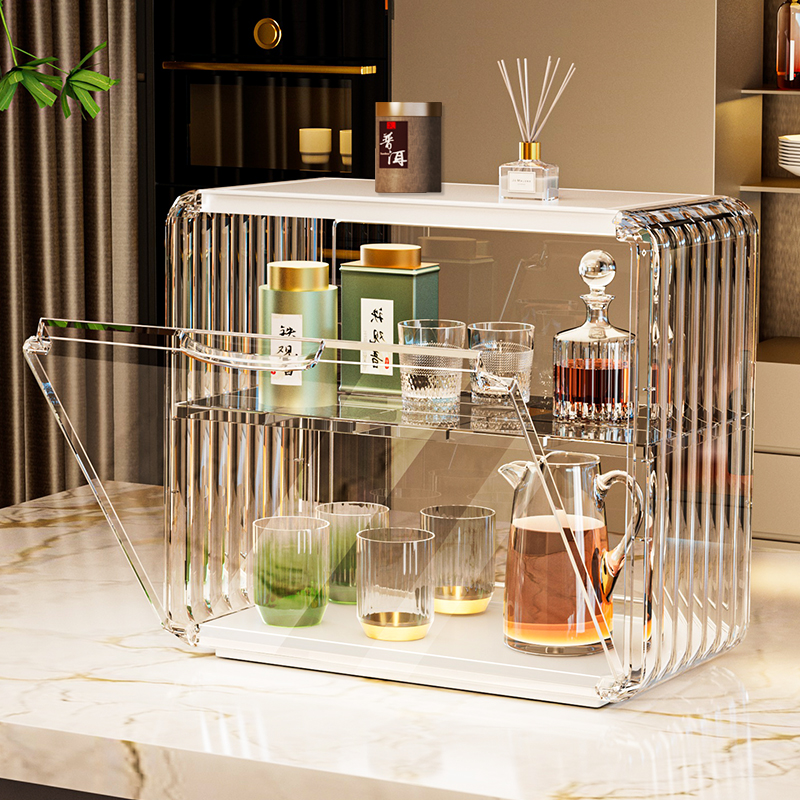 桌面杯子收纳置物架亚克力水杯茶杯咖啡杯马克杯放杯子防尘收纳盒