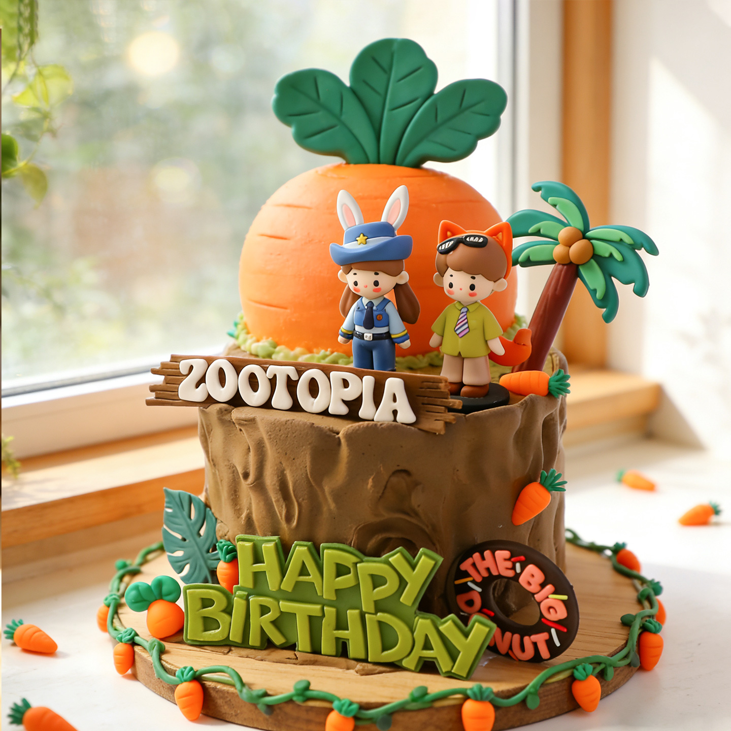 卡通兔子警官女孩狐狸男孩玩偶