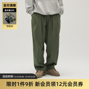 裤 TIRES 水洗宽松面包工装 日系复古微锥chino休闲长裤 男女 25SS