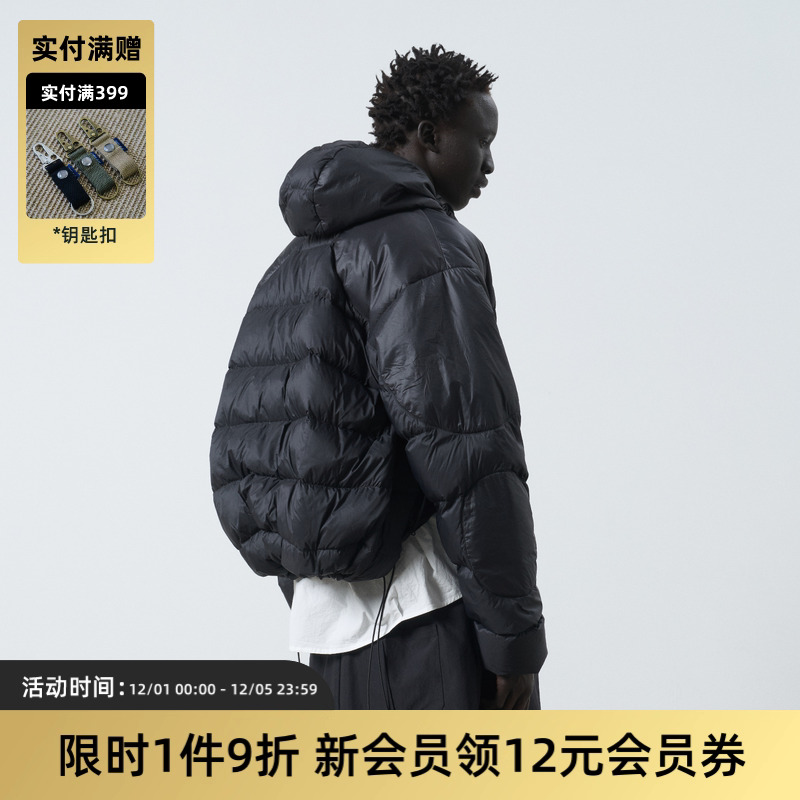 TIRES连帽羽绒服三防90白鸭绒