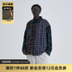 TIRES 衬衣宽松休闲上衣男女 加厚长袖 25AW 日系复古拼接格子衬衫