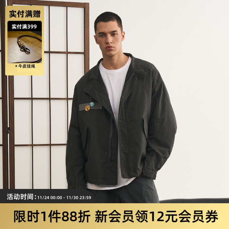 TIRES VAN日系复古M51短款棉服夹克工装廓形立领外套M65