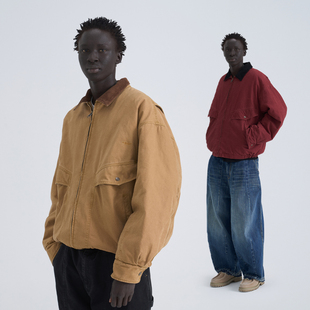 TIRES「澄砺」日系复古圣达菲棉服夹克 水洗宽松厚外套秋冬 工装