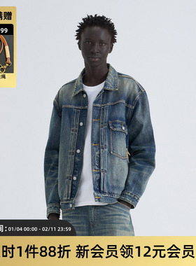 TIRES「赤鞣」复古牛仔衣夹克 日本面料重水洗油污破坏赤耳外套