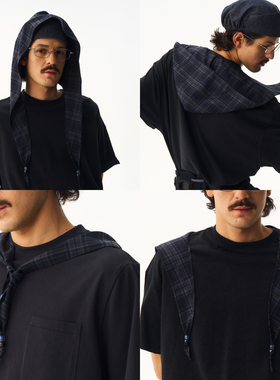 TIRES 26SS 日系复古连帽头巾 搭配方巾阿美咔叽领巾百搭街头裤巾