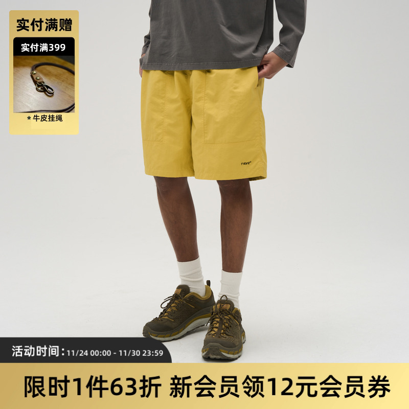 TIRES 25SS户外运动速干沙滩裤网眼内衬夏季日系休闲五分短裤男女