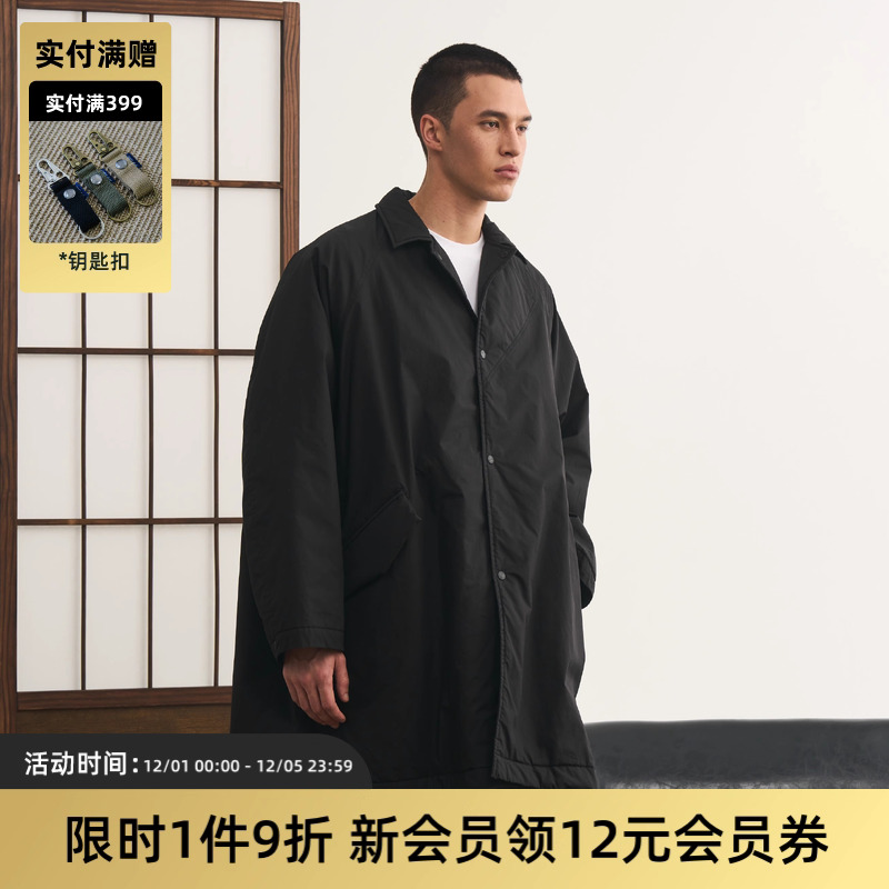 日系长款洗水轻薄棉服TIRES保暖