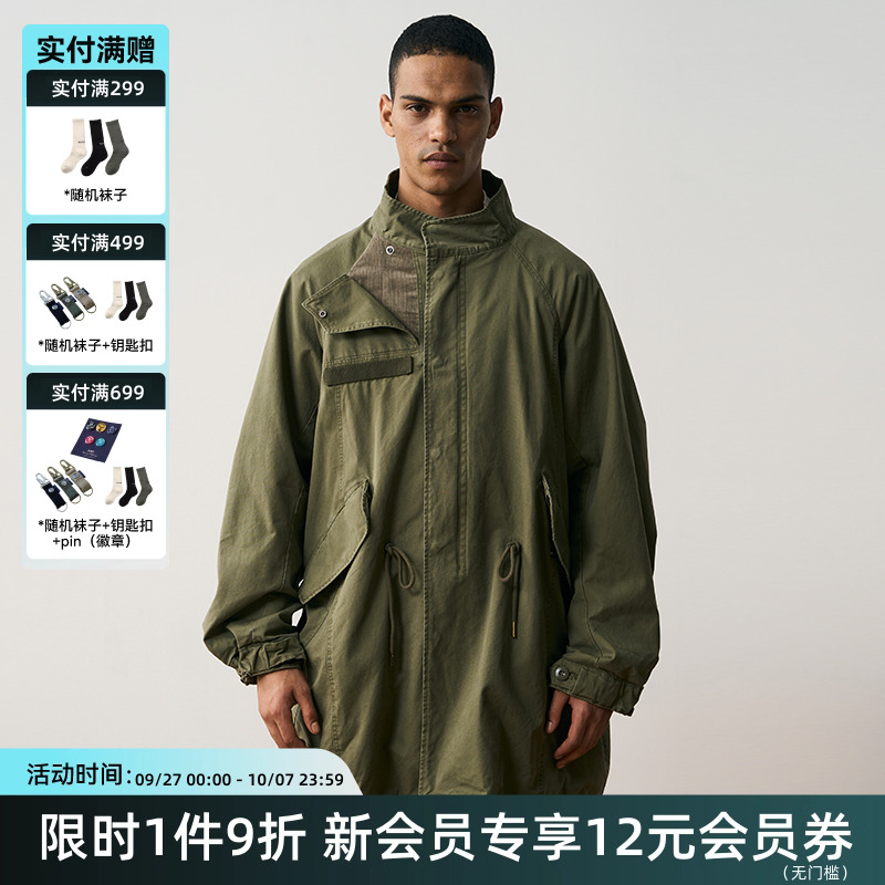 TIRESVAN水洗宽松M51风衣外套