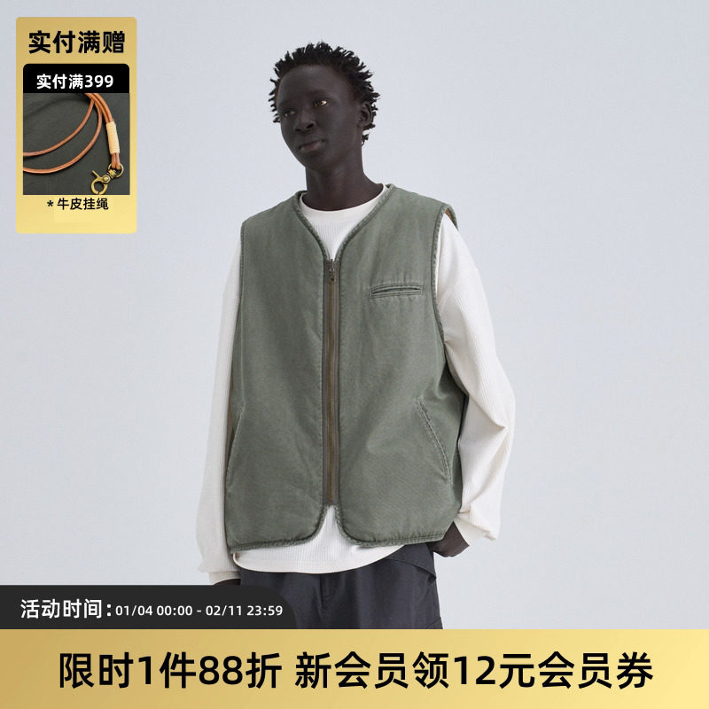 TIRES「澄砺」日系洗水IRIS羊羔绒双面内胆马甲 美利奴宽松男女,男装,常规马甲,淘宝优惠券,粉丝福利购,淘宝优惠卷