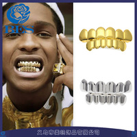 欧美Hiphop Grillz嘻哈牙套 万圣节舞会金牙套狼牙装扮潮流饰品