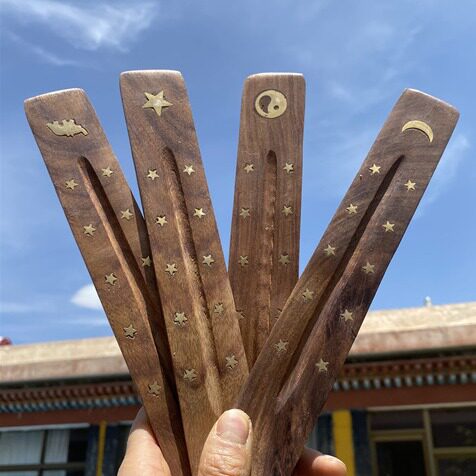 尼泊尔手工木制香插竹签香线香四款23*3厘米原装正品
