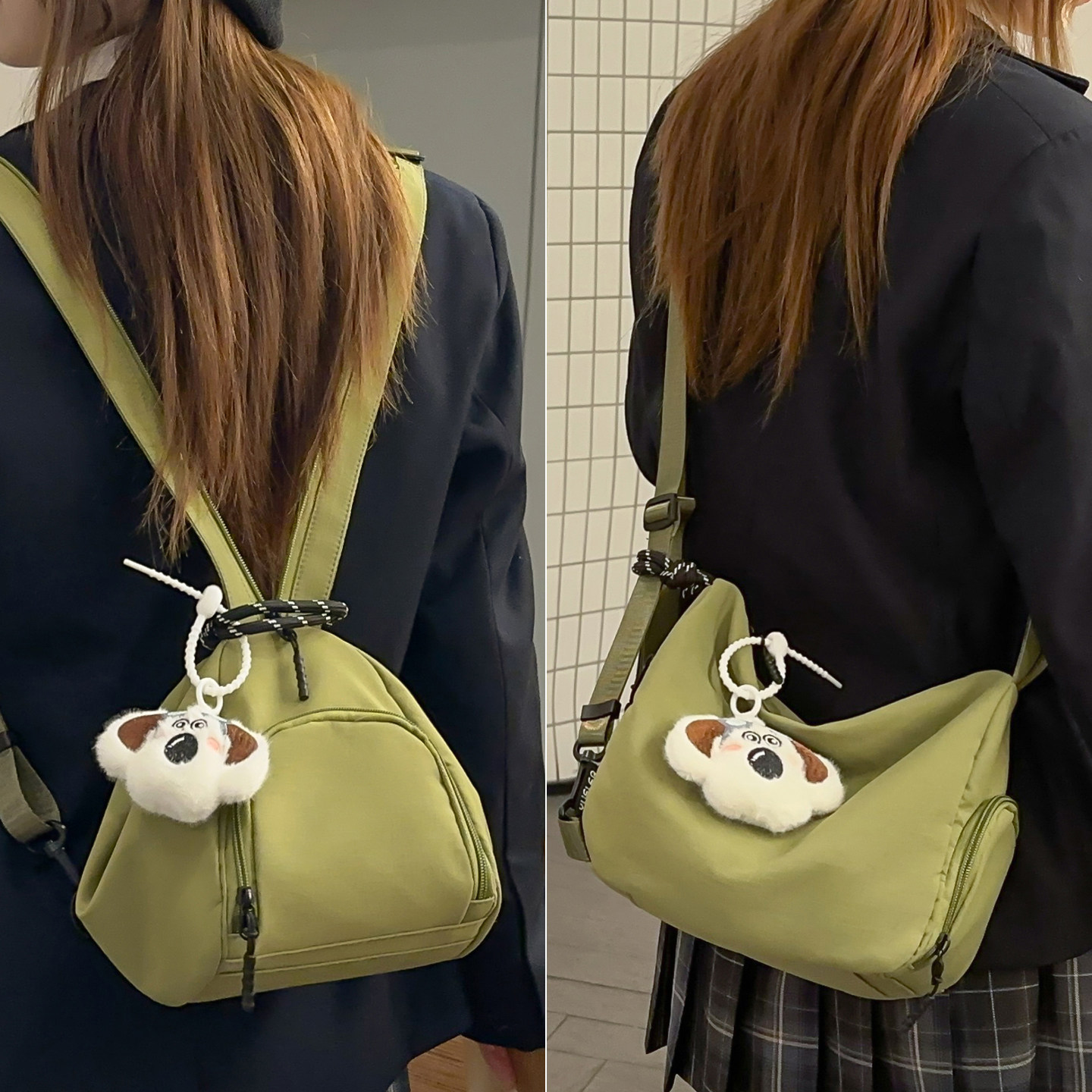 中点2026新款多用包女大学生小背包纯色简约双肩包休闲单肩斜挎包,箱包皮具/热销女包/男包,通用款女包,淘宝优惠券,粉丝福利购,淘宝优惠卷