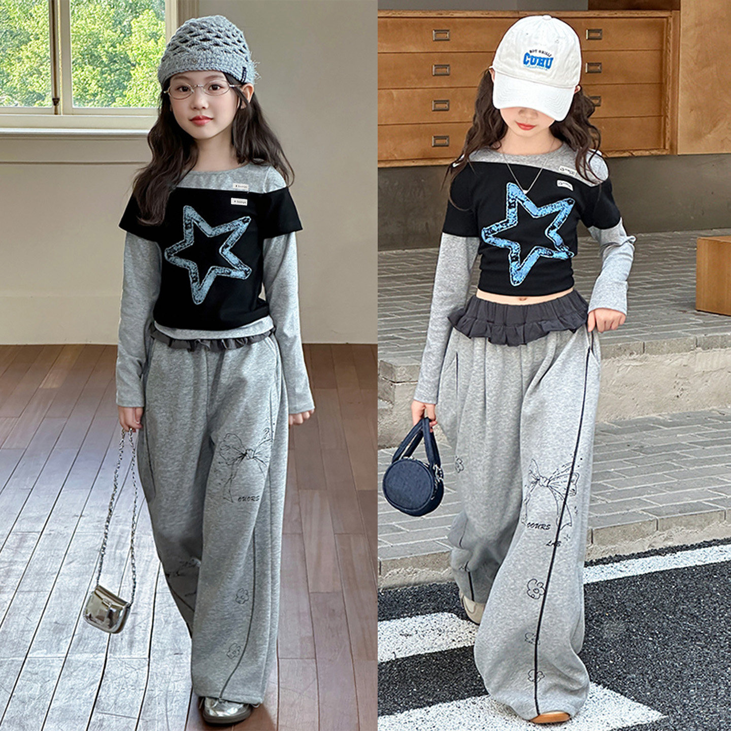 爵士舞女童服装洋气长袖儿童假两件上衣秋季舞蹈练功街舞演出潮服,童装/婴儿装/亲子装,儿童演出服,淘宝优惠券,粉丝福利购,淘宝优惠卷