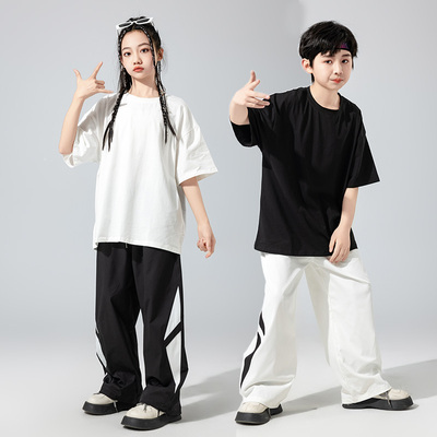 少儿街舞T恤定制纯绵毕业演出服