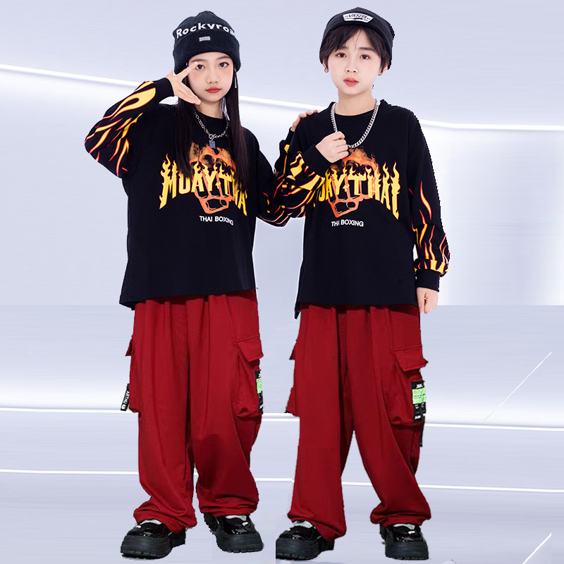 儿童嘻哈潮酷街舞爵士演出服装