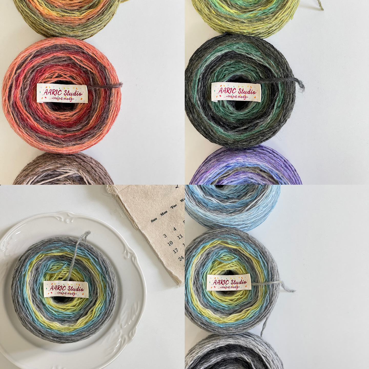 AARIC手作--长段染羊毛混纺冰岛线DIY钩针棒针编织线材