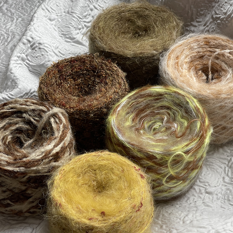 段染黄棕色系针织毛线AARIC手作