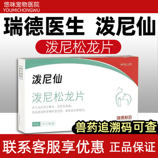 瑞德医生泼尼仙泼尼松龙片宠物狗狗皮肤特异性湿疹皮炎荨麻疹