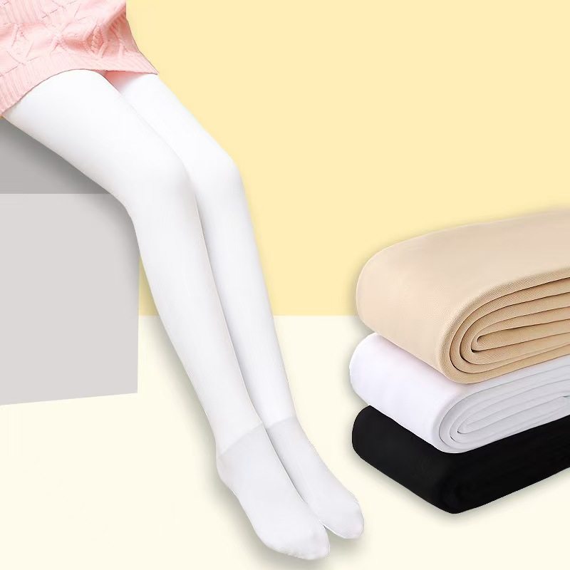 秋冬款中厚肤色加厚丝袜夏季款薄绒肤色白色丝袜打底踩脚一体裤袜