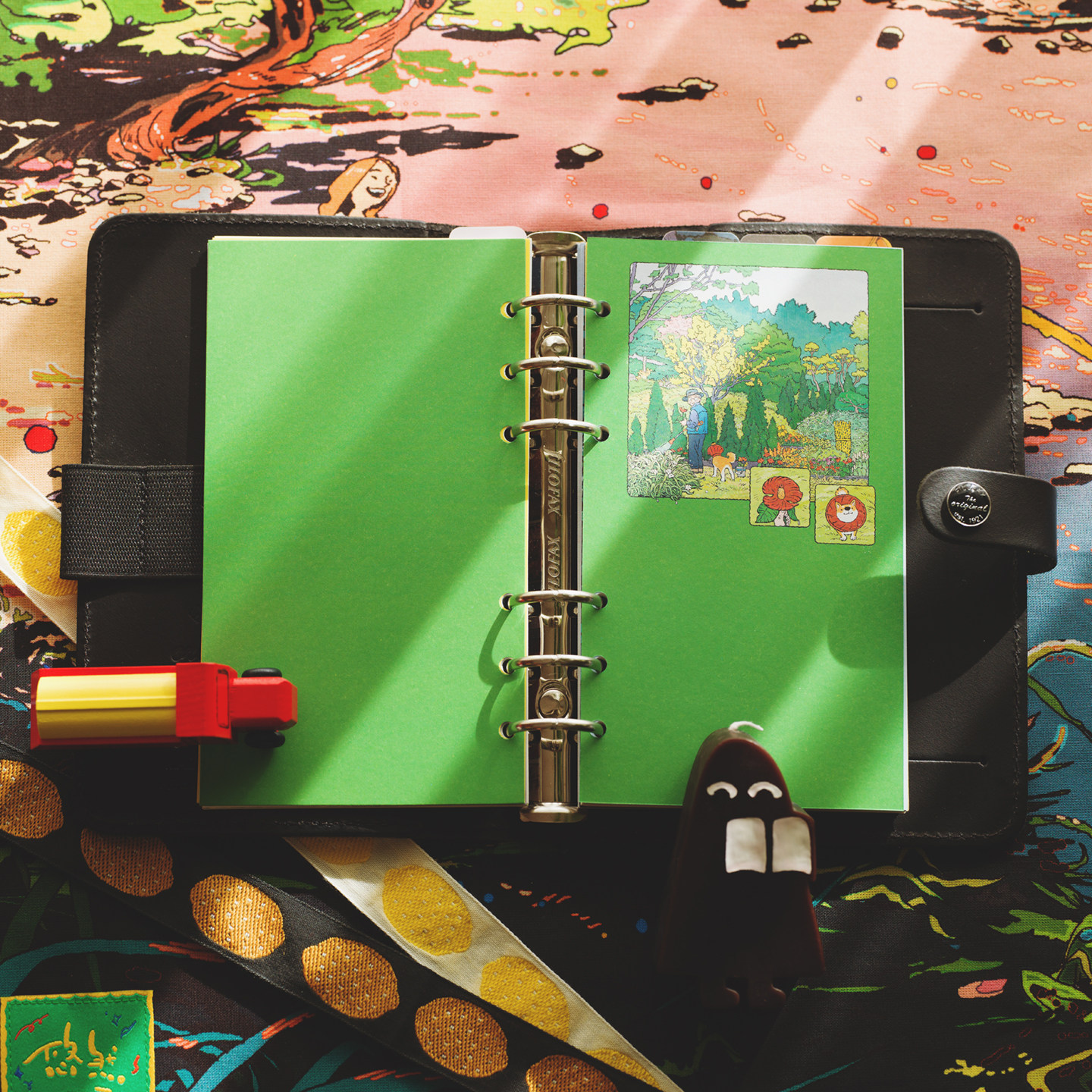 悠然一天A6活页笔记本分隔页艺术家天然灼热原创设计