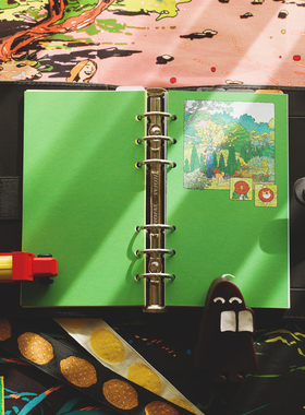 悠然一天A6活页笔记本分隔页艺术家天然灼热原创设计