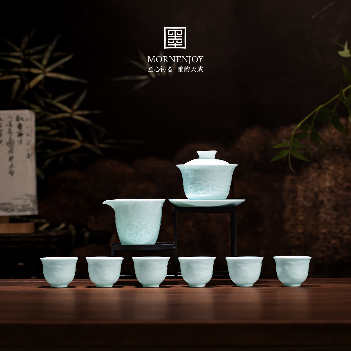 茶具泡茶盖碗专用瓷器陶瓷杯景德镇高档功夫茶具套组茶杯新款礼盒