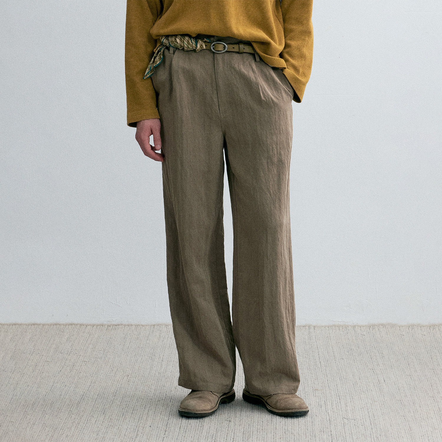C2H4 Director’s Utility Pants 外景片场 复古腰软垂工装裤 - 实物图