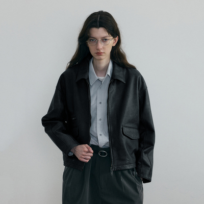 C2H4 Berghain Leather Jacket 躁动黑夜 精简皮夹克 Talon®拉链