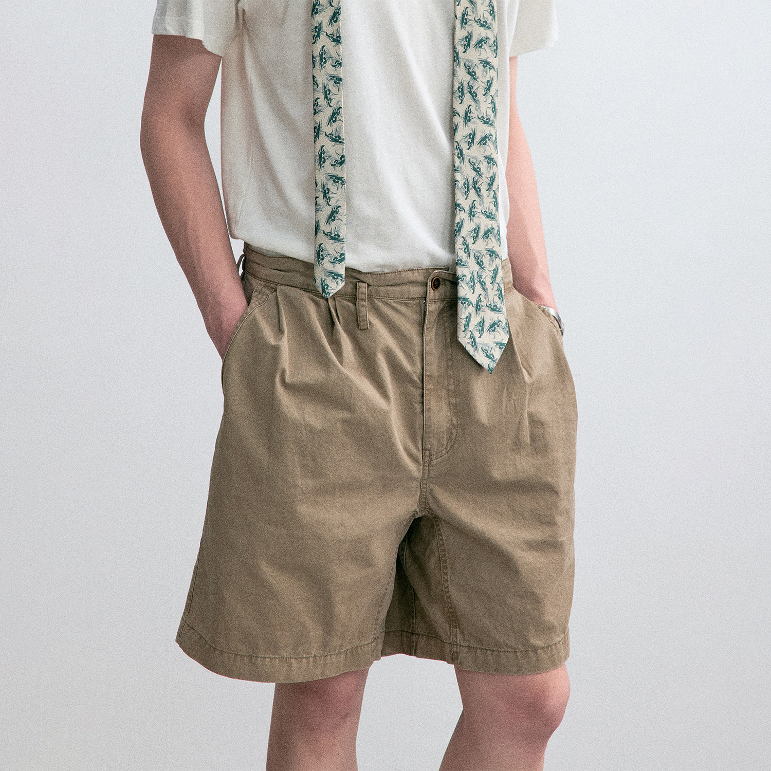 C2H4 Sicilian Sunrise Washed Shorts 西西里日出 洗褪棉质短裤图片