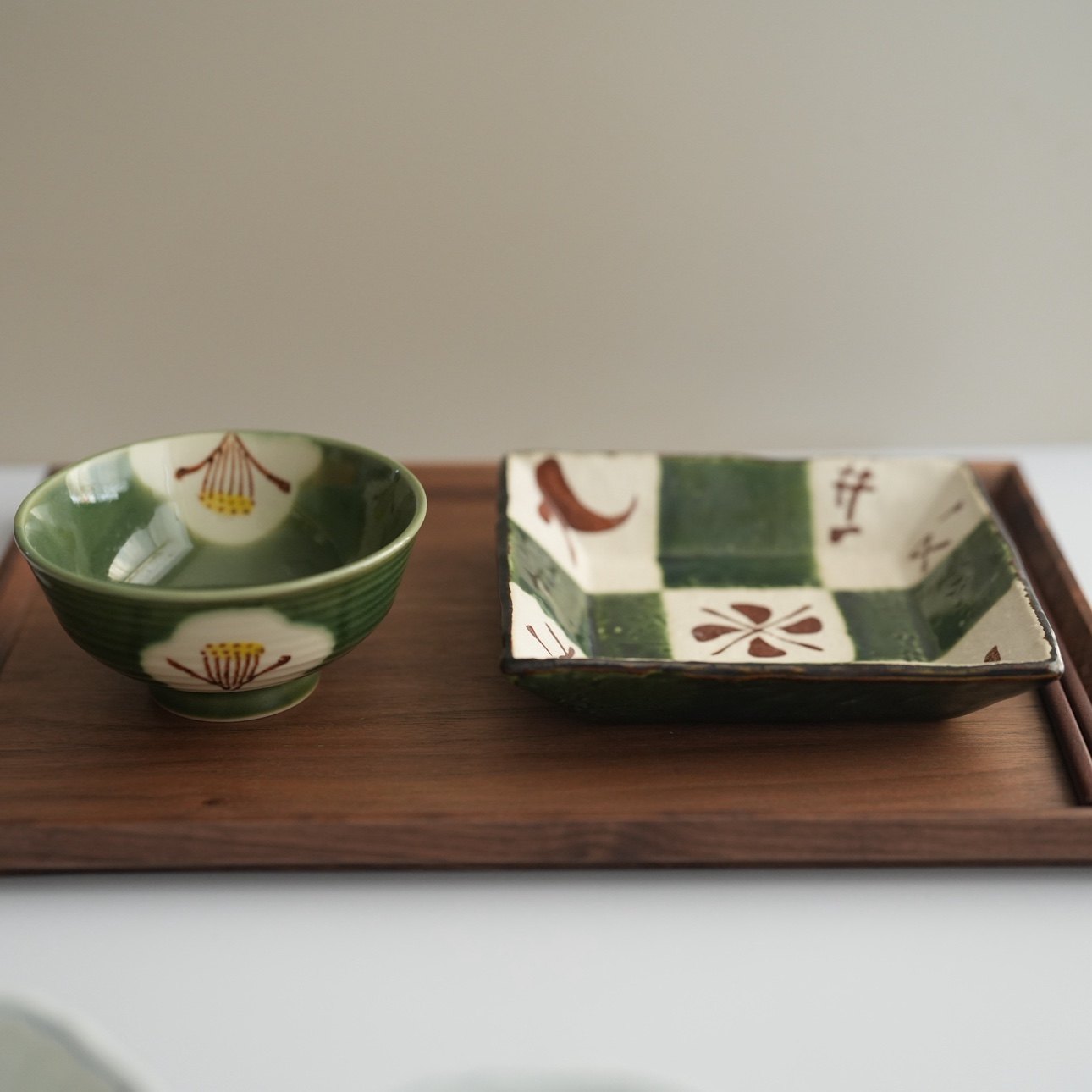 日本制 美浓烧陶瓷釉下彩四方小盘点心盘小菜盘沙拉小盘小米饭碗,餐饮具,盘,淘宝优惠券,粉丝福利购,淘宝优惠卷