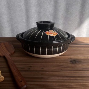 日本进口万古烧土锅砂锅炖锅 家用燃气煲汤煲仔饭米饭煮粥多功能