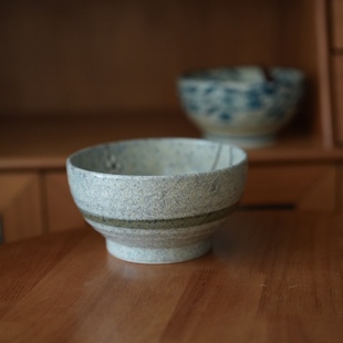 进口 汤碗盖浇饭碗 日本制 美浓烧釉下彩面碗