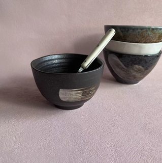 日本制 釉下彩美浓烧饭碗单个 陶瓷粥碗 米饭碗 深碗 汤碗 进口