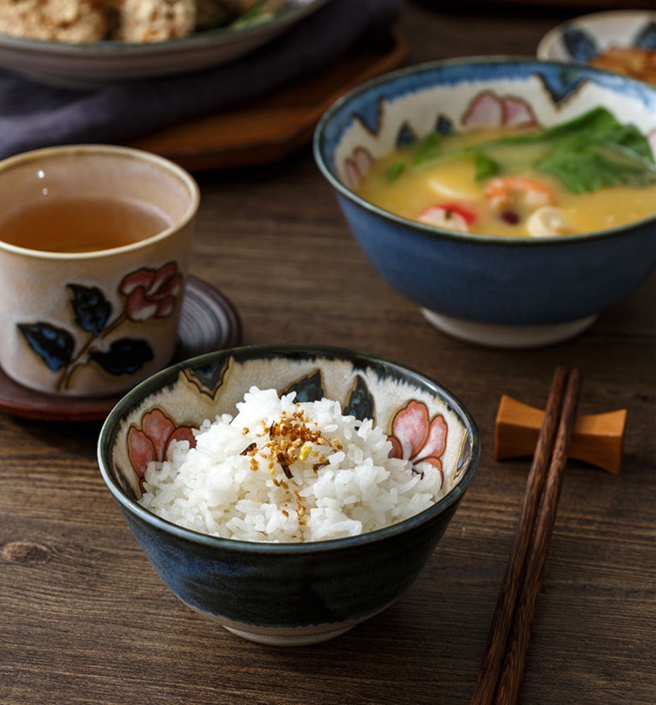 日本进口釉下彩盘子美浓烧