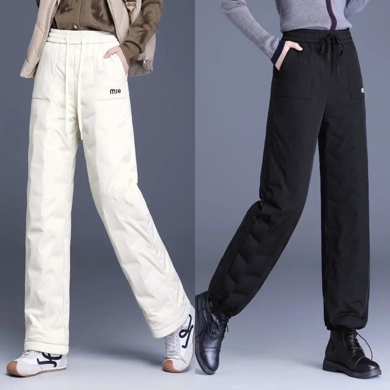 冬季女士加厚保暖防风工装棉裤子