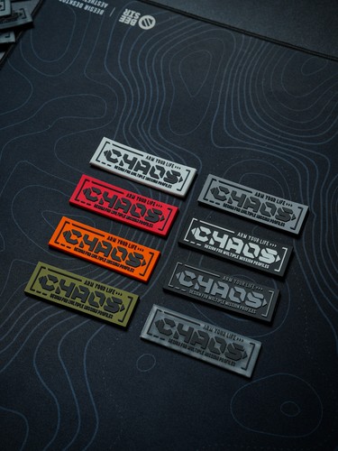CHAOS混沌装备 品牌Slogan士气章 机能战术斜挎背包魔术贴臂章徽